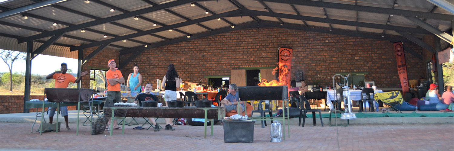 Camp Setup for Cycling Events in Namibia